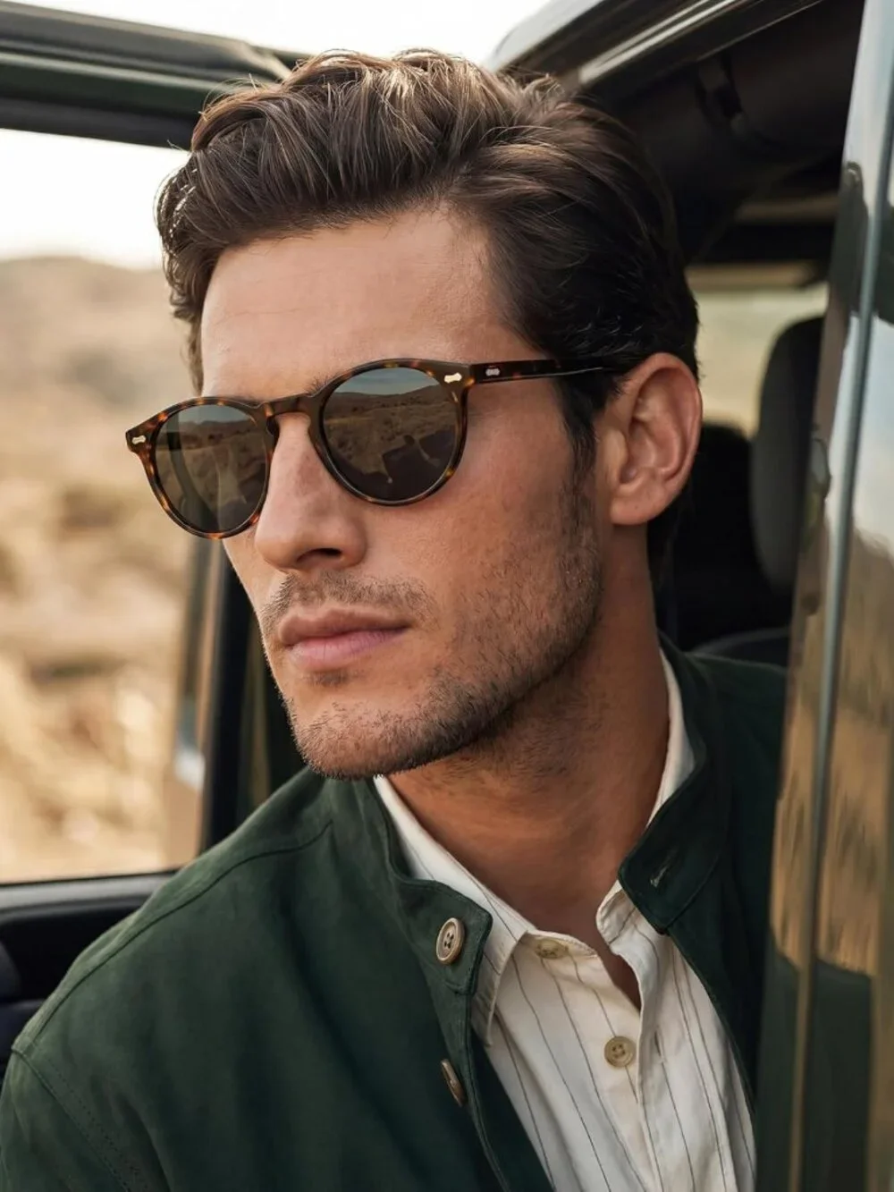 Retro Polarized Sunglasses for Men | UV400 Protection, Shatterproof Lenses